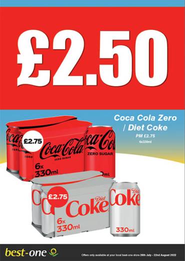 Coca Cola Zero / Diet Coke PM £2.75